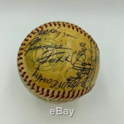 Cy Young Jimmie Foxx Tris Speaker Hall Of Fame Signed Baseball 27 Sigs PSA & JSA