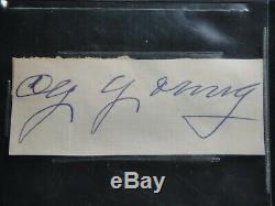 Cy Young Signed Cut Autograph Beckett (bas) Certified Authentic Hall Of Fame Hof
