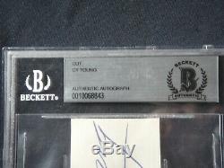 Cy Young Signed Cut Autograph Beckett (bas) Certified Authentic Hall Of Fame Hof