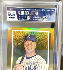 Derek JETER GOLD /50 GEM MT 2020 Allen & Ginter Chrome Hall Of Fame Yankees NYY