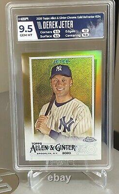 Derek JETER GOLD /50 GEM MT 2020 Allen & Ginter Chrome Hall Of Fame Yankees NYY