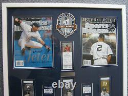 Derek Jeter Hall Of Fame New York Yankees Framed Memorabilia. Original & Rare