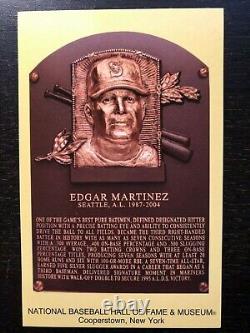 Edgar Martinez Baseball Hall of Fame Plaque Postcard HOF Mariners