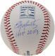 Edgar Martinez Mariners Signed Baseball Hall of Fame Logo Baseball withHOF Insc
