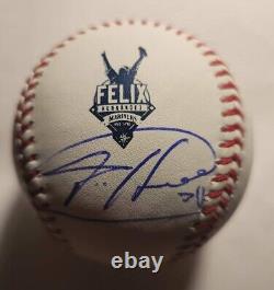 Felix Hernandez Signed Mariners Hall of Fame Logo Baseball Beckett Authenticated