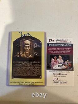 Fred Mcgriff Signed Autograph Hall Of Fame Plaque Postcard Jsa Coa Braves