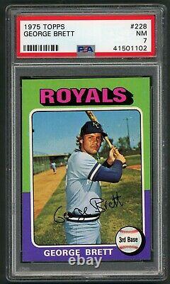 George Brett 1975 Topps Rookie #228 PSA 7 Hall of Fame / Well Centered