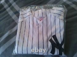 HALL OF FAME-Majestic Derek Jeter Pinstripe Yankee Jersey and 3 Yankees caps