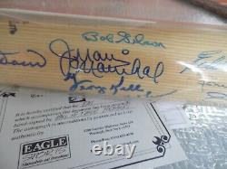 HALL OF FAME baseball bat 10 autographs plus C. Of A
