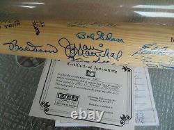 HALL OF FAME baseball bat 10 autographs plus C. Of A