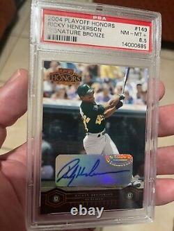 (HOF) Rickey Henderson #23/25 2004 Playoff Honors Authentic Autograph PSA 8.5