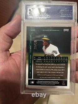 (HOF) Rickey Henderson #23/25 2004 Playoff Honors Authentic Autograph PSA 8.5