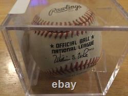 Hall Of Fame Autographed Baseball Including Hank Aaron Johnny Mize Lou Brock