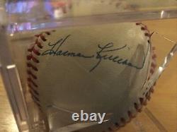 Hall Of Fame Autographed Baseball Including Hank Aaron Johnny Mize Lou Brock