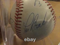 Hall Of Fame Autographed Baseball Including Hank Aaron Johnny Mize Lou Brock