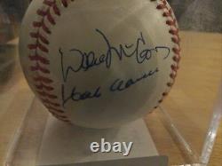 Hall Of Fame Autographed Baseball Including Hank Aaron Johnny Mize Lou Brock