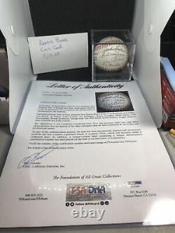 Hall Of Fame Autographed Baseball Joe DiMagio, Hank Aaron, Stan Musial 18 Total