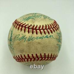 Hall Of Fame Greats Multi Signed Baseball Eddie Mathews Warren Spahn JSA COA