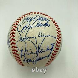 Hall Of Fame Legends Multi Signed Baseball 20+ Sigs Eddie Mathews JSA COA