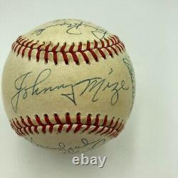 Hall Of Fame Multi Signed Baseball Eddie Mathews Lefty Gomez 20 Sigs JSA COA