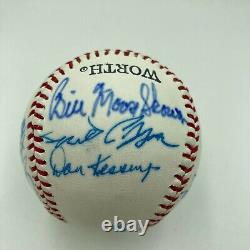 Hall Of Fame Multi Signed Cracker Jack Old Timers Game Baseball Beckett COA