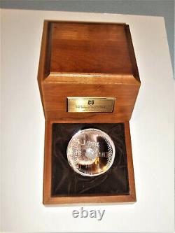 Hall of Fame 89' 50th Annv Crystal Baseball! Bench, Yazstrems, Schoendist, Barlick