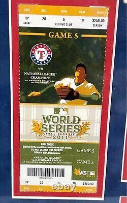 Hall of Fame HOF Adrian Beltre MLB World Series Baseball Game 5 Ticket and Photo