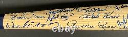 Hall of Fame Multi Signed Bat Baseball Autograph Hank Aaron Mays JSA 44 Sigs HOF