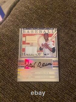 Hank Aaron 2005 donruss signature hall of fame jersey bat auto autograph