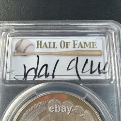 Hank Aaron Signed Label 2014-P PCGS PR70 DCAM Baseball Hall of Fame Dollar RARE