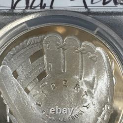 Hank Aaron Signed Label 2014-P PCGS PR70 DCAM Baseball Hall of Fame Dollar RARE