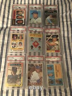 Huge 84 Card Psa Hall Of Fame Lot Mantle Mays Koufax Clemente Seaver Spahn