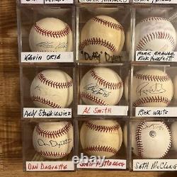 Huge Lot 100 Signed Official Baseballs Rawlings MLB Hall Of Fame World Series