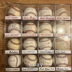 Huge Lot 100 Signed Official Baseballs Rawlings MLB Hall Of Fame World Series