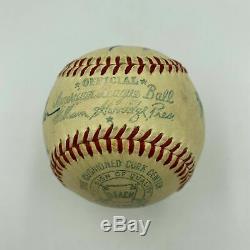 Jackie Robinson Rogers Hornsby 1962 Hall Of Fame Induction Signed Baseball JSA