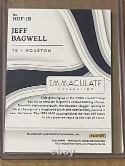 Jeff Bagwell 2023 Immaculate Baseball Hall of Fame Induction Signature 1/10 Auto