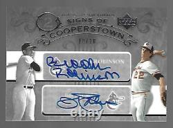 Jim Palmer Brooks Robinson 2005 Upper Deck Hall of Fame Duals Autograph 10/10