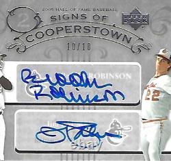 Jim Palmer Brooks Robinson 2005 Upper Deck Hall of Fame Duals Autograph 10/10