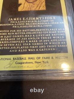 Jimmie Foxx autographed Baseball Hall of Fame Plaque card PSA/DNA encapsulated