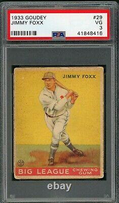 Jimmy Foxx 1933 Goudey #29 PSA 3 Hall of Fame Slugger / 500 Home Run Club
