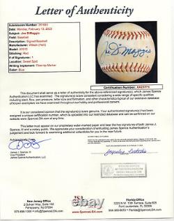 Joe Dimaggio Autograph Signed Wilson Baseball Hall of Fame 1955 Yankees JSA LOA