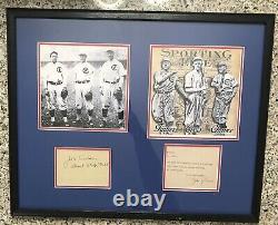 Joe Tinker and Johnny Evers Signature Framed Autograph Baseball Hall Of Fame