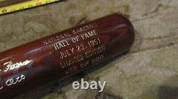 July 23, 1951 Baseball Hall of Fame Induction Bat Jimmie Foxx Melvin Ott