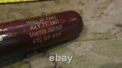 July 23, 1951 Baseball Hall of Fame Induction Bat Jimmie Foxx Melvin Ott