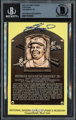 Ken Griffey Jr. Auto Hall Of Fame Hof Postcard Thin Signature Beckett 211250