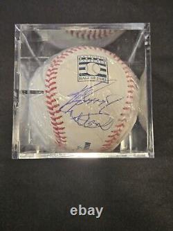 Ken Griffey Jr Ichiro Suzuki Mariners Signed Hall Of Fame Logo Baseball BAS ITP