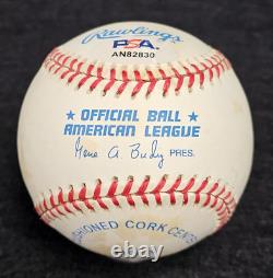 LARRY DOBY Signed Baseball-HALL OF FAME-CLEVELAND INDIANS-PSA