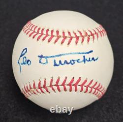 LEO DUROCHER Signed Baseball-HALL OF FAME-DODGERS-CUBS-PSA Authenticated