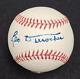 LEO DUROCHER Signed Baseball-HALL OF FAME-DODGERS-CUBS-PSA Authenticated