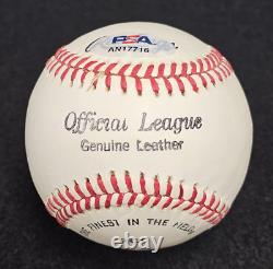 LEO DUROCHER Signed Baseball-HALL OF FAME-DODGERS-CUBS-PSA Authenticated